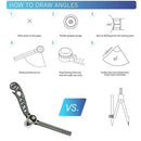 Versatile Drawing Tool Ruler Mini Compass For Designers Artists Architects