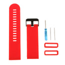 Silicone Accessories Wrist Band W/ Metal Buckle For Suunto  Red