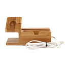1 set 3-USB Port Wooden Charge Dock Holder for iWatch and Docking Station C L3F4