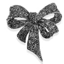 Crystal Rhinestone Bow Brooch Pin Shirt Collar Big Bowknot Brooch Jewelry BX