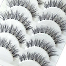 5Pair Natural Thick Cross Eye Lashes Extension Makeup False Eyelashes Clear Band