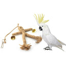 2Pcs Bird Toys Natural Rope Scarecrows Cage Swing Parrot Foraging Chew Shredder