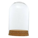 Dia.8x12cm Glass Dome Cover Cloche Jar Succulent Terrariums with Wood Cork