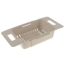 Dish Fruit Washing Drying Rack Kitchen Over the Sink Drainer Organizer Beige