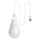 LED Bulb Dormitory Energy Saving Light USB Emergency Outdoor Lamp (White)