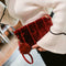Women Clutch Fur Plush Bag Casual Handbag Winter Crossbody Bag(Wine Red)