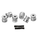 8Pcs 5mm 20 Teeth Aluminum Timing Pulley Wheel+5 Meters Rubber GT2 2mm Pitc