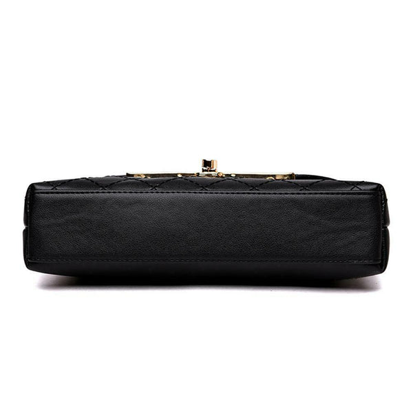 Elegant Diamond Lattice PU Handbags for Women Crossbody Shoulder Flap Bags