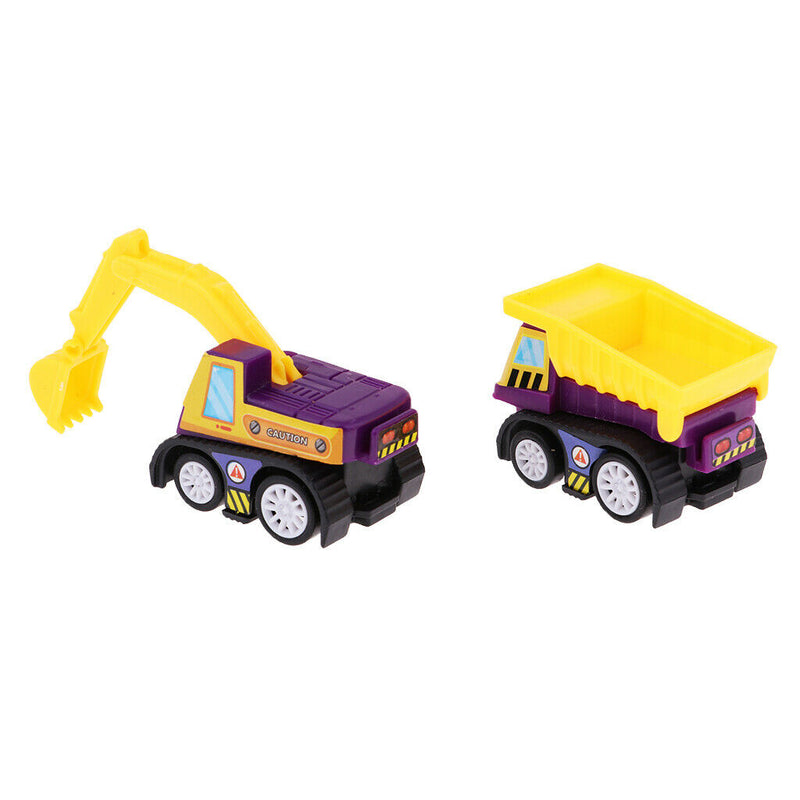 6 Pieces 2" Assorted Pull Back Vehicles for Kids - Fun Gift Party Giveaway