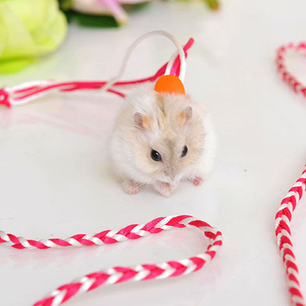Adjustable Leash Collar Guinea Pig Small Pets Lead Pet Hamster Traction Rope lj