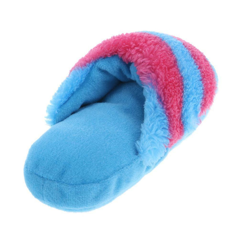 Pet Puppy Chew Squeaker Squeaky Plush Sound Striped Slipper Treat For Dog Toys