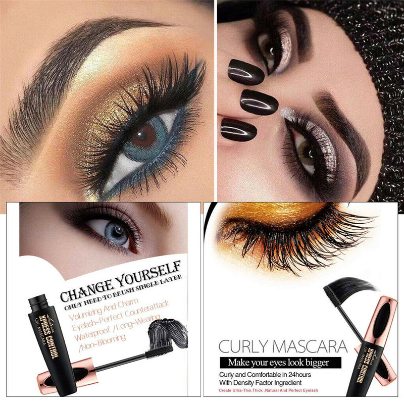 Natural 4D Silk Fiber Lash Mascara, Lengthening and Thick, Long Lasting,
