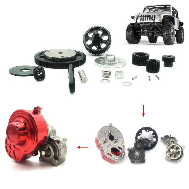 1 Set Gearbox Gear Kit Stainless Steel For 1/10 RC Car Axial SCX10 90016 Crawler