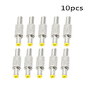 10Pcs 5.5x2.5mm Male Barrel DC Power Socket Jack Plug Practical Brand New wer