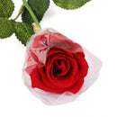Red Artificial Lifelike Single Stem Rose Flower Wedding Party Home Decor