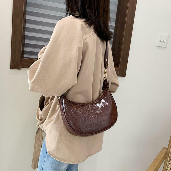 Retro PU Leather Messenger Bag Women Casual Shoulder Handbags Purse (Brown) A#S