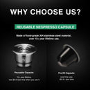 Reusable Stainless Steel Coffee Capsule Cup Nespresso Coffee Filter Set A