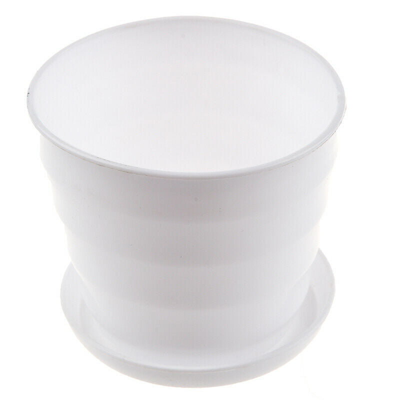 Plastic Round Flower Plant Pot Planter Holder With Tray Home Office Garden