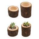 2pcs Tree Stump Candle Holder Candlestick for Pub Bar Wedding Party Decor