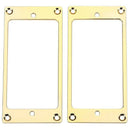 2 Pcs Metal Flat Humbucker Cover Guitar Pickup Frame Mounting Ring