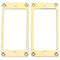 2 Pcs Metal Flat Humbucker Cover Guitar Pickup Frame Mounting Ring