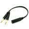 1pc 6.35mm 1/4 inch Stereo TRS Female to 2 Dual 6.35mm Mono TS Male Y Split O2T2