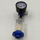 1/4 Scratch Air Pressure Regulator Gauge Spray Tool & In-Line Water Trap Fi
