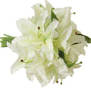 Artificial Silk Lily Home Table Vase Flower Arrangement Bridal Flower White
