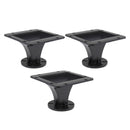 3 Pieces Car DJ 0.98inch Throat Speaker Wave Gear Horn Tweeter Plastic Black