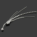 1Pc Women Girls Vogue Stainless Steel Tassel Chain Rhinestone Belly Navel Ring