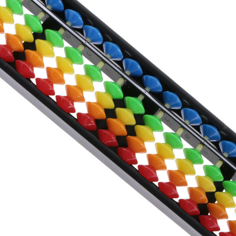 Portable Abacus 17 Rods Beads Column Arithmetic Tool Math Learn Business