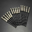 15pcs HSS Metric Drill Bit Set Titanium Coated Twist Drills Metal Wood BNC