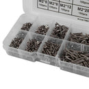 800Pcs Stainless Steel Self Tapping Screw Assortment Kit Lock Nut Wood Thre