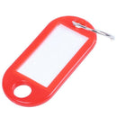 20 Pcs Key ID Label Tags Split Ring Keyring Keychain Red
