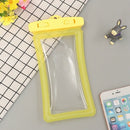 Hot spring swimming touch screen mobile phone waterproof bag (yellow)