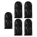 5 Pieces Plastic Wigs Hairpiece Case Protector Bag Hanger W/ Zipper Closure