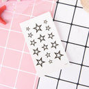 Hollow solid black five-pointed star hollow waterproof temporary tattoo stickeME