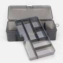 Waterproof Fishing Tackle Box Durable Dual Layer Lures Bait Storage Case Plastic