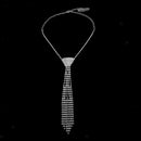 Crystal Diamante Rhinestone Necktie tie Choker Collar Necklace Prom Party
