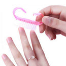 Convenient Nail Random Color Brush For Acrylic & UV Gel Nail Art Dust Clean F9V7