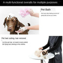 Size_M Black Pet Grooming Apron Workwear Work Clothes for Dog Beauticians