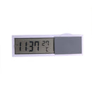Auto Car 2 in 1 Digital LCD Clock Thermometer with Suction Cup