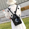 Clear Transparent Women Backpacks Jelly Teenage Girl Boys Schoolbag (Black)