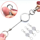 Retractable Pull Key Ring Chain Clip Carabiner Holder Recoil Extendsl Keycha_ Gw