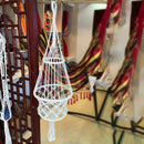 Hand Weaving Cotton Rope Flower Pot Hanging Basket Indoor Outdoor Decor