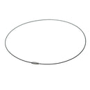20Pcs Black Stainless Steel Wire Cord Necklace Choker Findings DIY 46cm