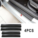 4PCS Car Accessories Door Sill Scuff Welcome Pedal Protect Carbon Fiber Stickers