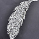 6pcs Leaf Patches Rhinestone Iron On Applique Patches Adhesive Stick Paste 19cm