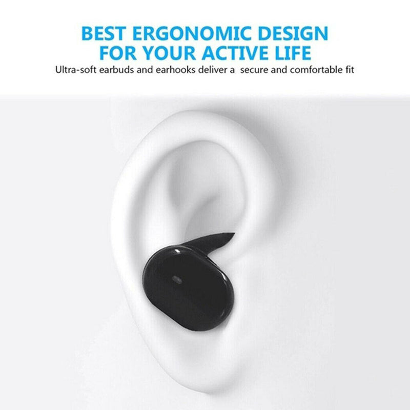 Sports Y30 Bluetooth 5.0 TWS Earphone Headset Touch Control Black for Cell Phone