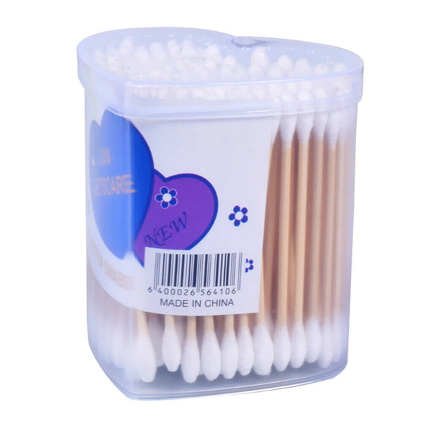 100pcs/box Disposable Double Heads Cotton Swabs Makeup Cotton Buds (Love) A#S